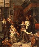 Jan Steen The Feast of St. Nicholas oil painting